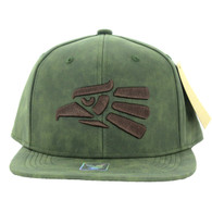 SM800 Hecho En Mexico PU Snapback (Solid Olive)