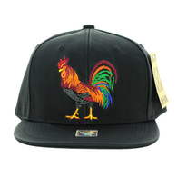 SM800 Cock PU Snapback Cap (Solid Grey)