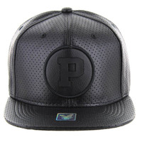 SM022 Pittsburgh PU Snapback (Solid Black)