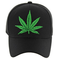 VM199 Marijuana Baseball Hat (Solid Black)