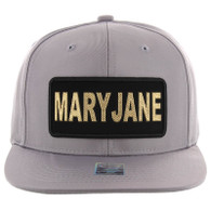 SM250 Mary Jane Snapback Cap (Solid Grey) - Gold Metal
