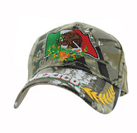 VM225 Mexico Flag Eagle Velcro Cap (Solid Hunting Camo)