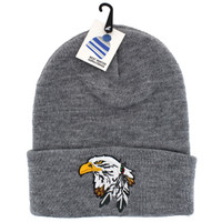WB020 Eagle Long Beanie (Solid Heather Grey)