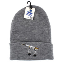 WB020 Pipe Long Beanie (Solid Heather Grey)