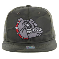 SM558 Bulldog Snapback Hat (Solid Olive Military Camo)