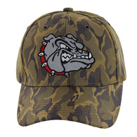 VM558 Bulldog Baseball Velcro Cap (Khaki & Khaki)