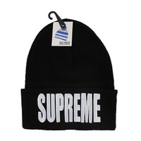 WB020 Supreme Long Beanie (Solid Black)