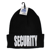 WB020 Security Long Beanie (Solid Black)