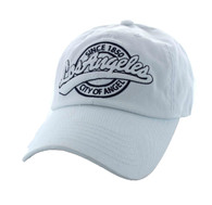BM701 Los Angeles City Washed Cotton Polo Cap (Solid White)
