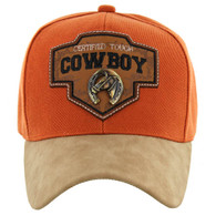 VM644 Cowboy Cotton Velcro Cap (T.Orange & Brown)