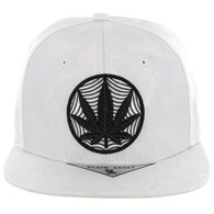 SM017 Marijuana Snapback hat (White Camo)