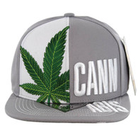 SM2002 Marijuana Cannabis Snapback (Grey)
