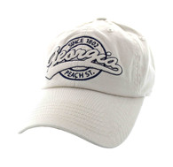 BM701 Georgia State Washed Cotton Polo Cap (Solid Beige)