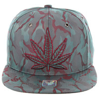 SM819 MARIJUANA , NYLON CAMO (TEAL BURGUNDY)