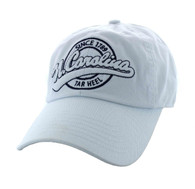 BM701 North Carolina State Washed Cotton Polo Cap (Solid White)