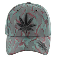 VM199 MARIJUANA - TEAL BURGUNDY CAMO