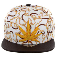 SM178 MARIJUANA - WHITE/BLACK PU