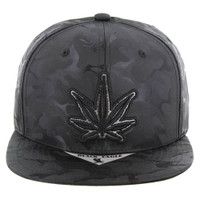 SM164 MARIJUANA - NYLON CAMO BLACK