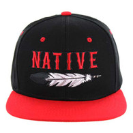 SM144 NATIVE FEATHER (BLACK/RED)