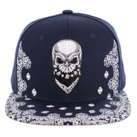 SM587 SKULL BANDANA  - NAVY