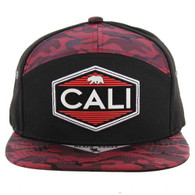 SM7172 CALI BEAR , 7 PANEL (BLACK/ BURGUNDY CAMO)