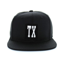 SM525 Texas State Cotton Snapback (Solid Black)