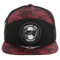 SM7173 MEXICO , 7 PANEL (BLACK / BURGUNDY CAMO)