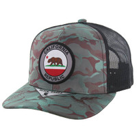 SM168 CALI BEAR NYLON TRUCKER (TEAL CAMO)