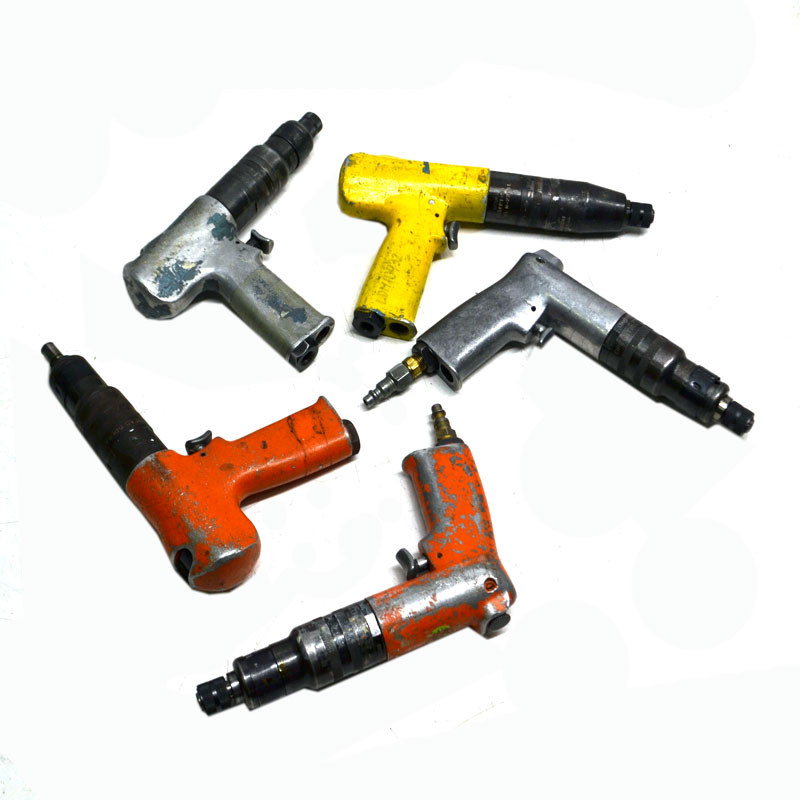 (5) Cleco Various Pneumatic Pistol Grip 1/4" Air Screwdrivers