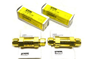 (2) NEW Parker 8A-F8L-1-B Brass F Series 1-Micron 1/2" Inline Filters