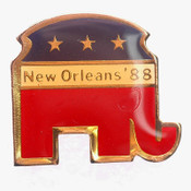 (Lot:292) NEW Old Stock 1.1" New Orleans '88 Republican Elephant Pins Tie Tack