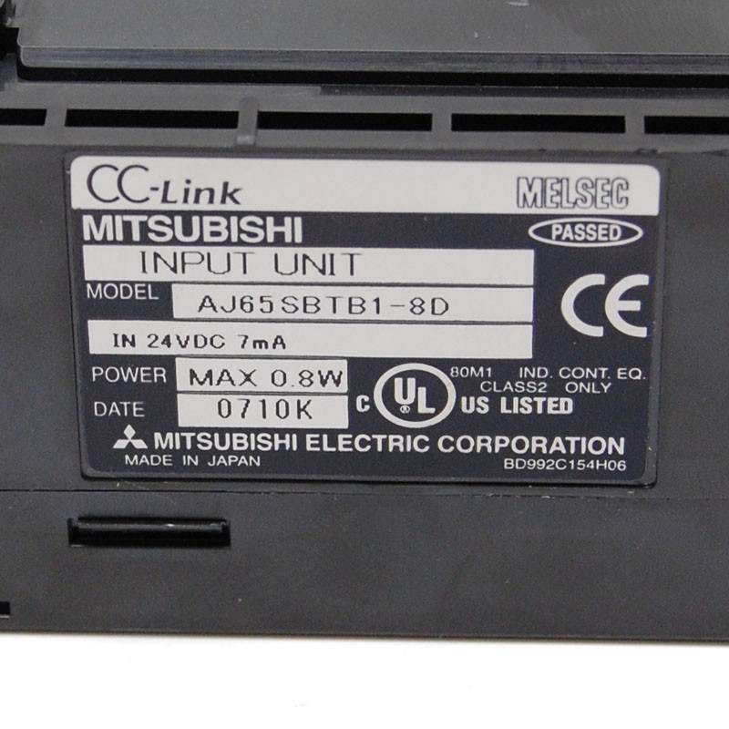 Mitsubishi Melsec AJ65SBTB1-8D CC-Link 8-Point 24V Input I/O Module PLC