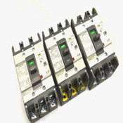 (3) Metasol LS EBN-53c 3-Pole 30A Molded Case ELCB Circuit Breakers 220-460V