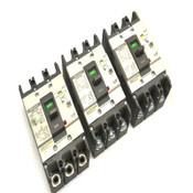 (3) Metasol LS EBN-63c 3-Pole 60A Molded Case ELCB Circuit Breakers 220-460V