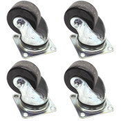 (4) Nanshin Casters 3" x 1.5" Industrial Swivel Heavy Duty Steel Non-Locking