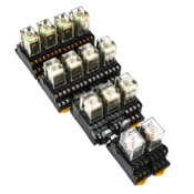 Omron MY4N Miniature 4-Pole Power Relays w/ Indicator and Sockets (13)