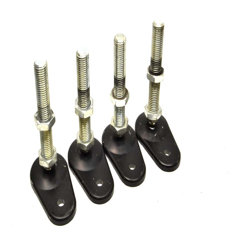 Swivel Stud 7" H x 1" Thread x 5" Base Steel Leveling Mounts Lot of 4