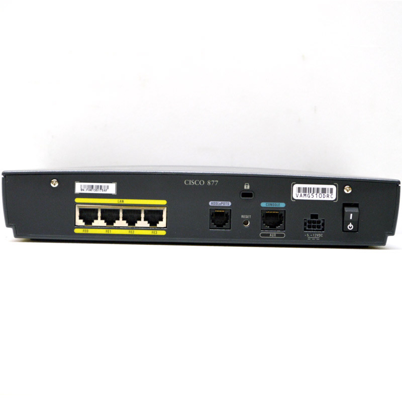 Cisco 877 Integrated Service Router 4-Port 10/100 ADSL Over POTS CISC0877  DSL