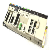 Omron C200HX-CPU85-Z PLC w/Master, Host Link, NC, Power Supply, I/O Units + Base