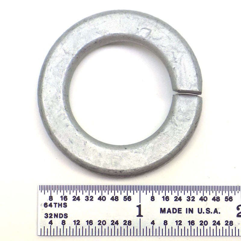 Helical Spring Steel Lock Washers, 1" ID x 15/8" OD x 1/4" Thk, Zinc (220)