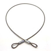 Stainless Steel Wire Rope Slings, 3/16"x35", 7x19 Strand Core, 1-3/8" Eyes (8)