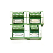 (Lot of 4) Phoenix Contact 45-D15SUB/B D 9SUB/S Terminal Block Interface Modules