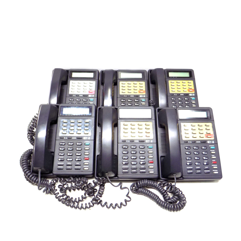 ESI DP1 ESI-DEX Digital Phones 16-Button Charcoal Display with Riser Lot of 6 