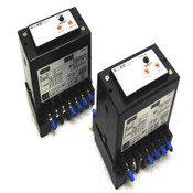 (Lot of 2) Fuji Electric RRD-60-PO Earth Leakage Time Delay Safety Relays