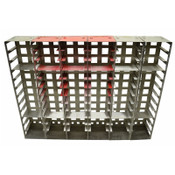Stainless Steel Vertical Laboratory Freezer Racks 26-1/2" Tall Red (6)