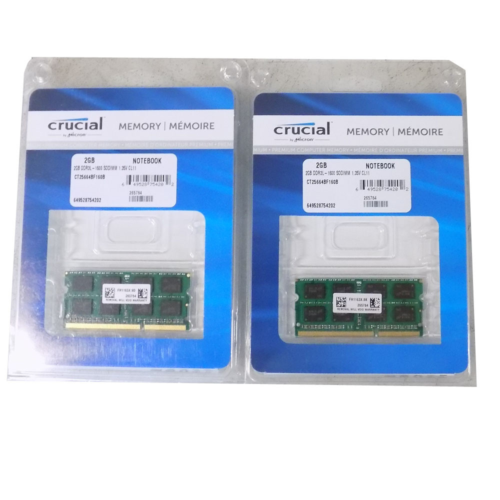 Crucial 4GB DDR3L-1600 PC3-12800 SODIMM 1.35V non-ECC Unbuffered CL11