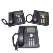 Avaya 9608 8-Line LCD Display Business Desk Phones w/ Handsets (3)