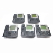 Cisco 7961 Unified IP Business Telephone 48V PoE Phones (5)