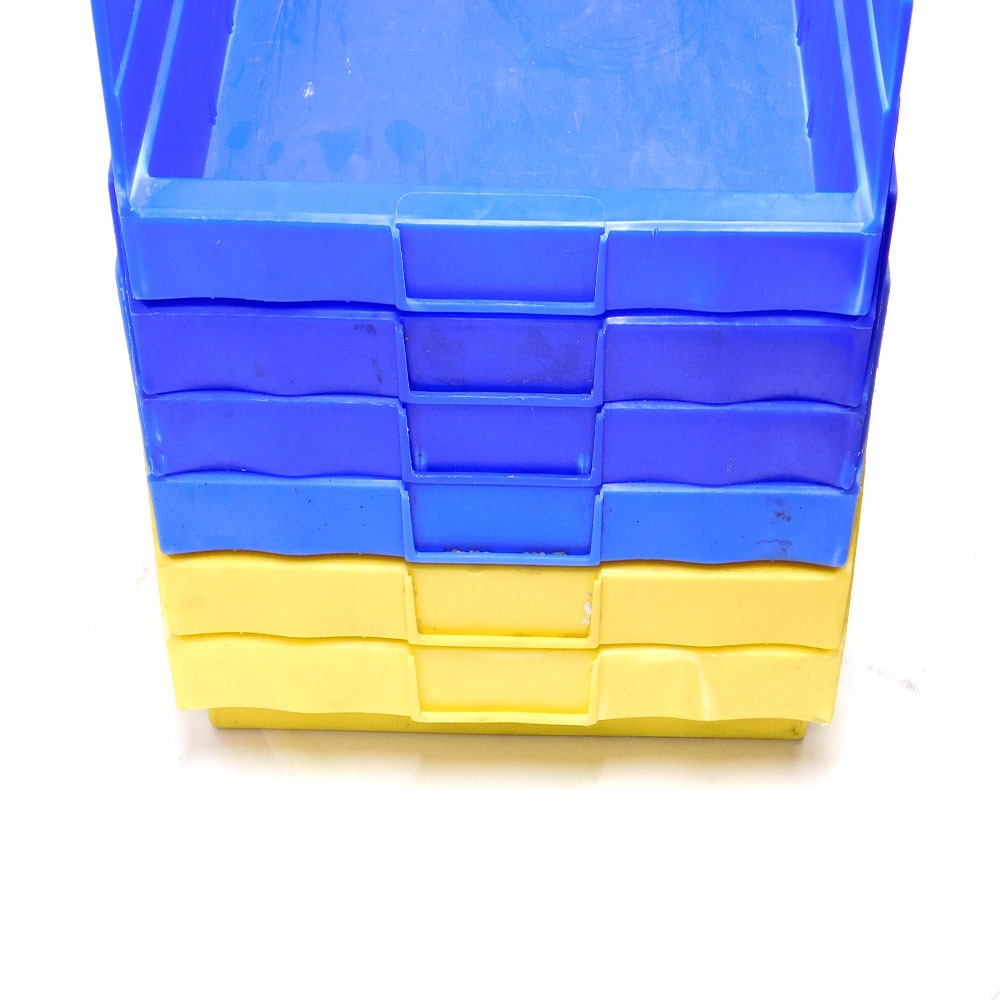 Uline S-13536 11 x 4 x 4H Blue Plastic Stackable Storage Bins (25)