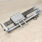 Festo DGP Linear Drive Actuator w/ Rexroth 25/70 R1671 Guide Rail & Sick Sensors